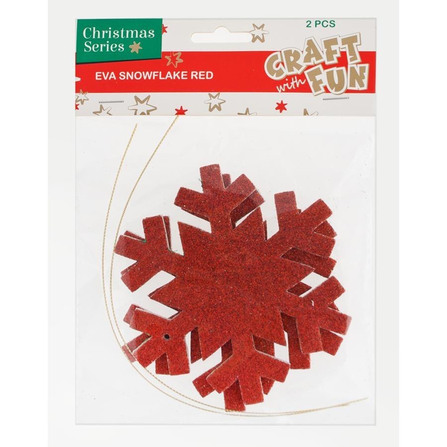 COPO DE NIEVE BN EVA ROJO DECORATIVO ARTESANAL CON DIVERSIÓN COLGANTE 438599